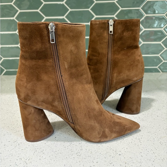 Brown Suede Ankle Boots - Picture 2 of 5